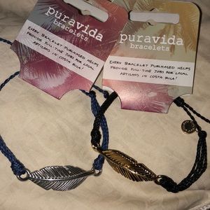 pura vida feather bracelets
